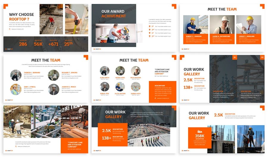 房地产建筑开发房屋维修施工建筑工程主题keynote模板 - 顶尖PPT