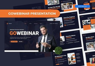网络研讨会线上品牌运营Keynote模板 - 顶尖PPT