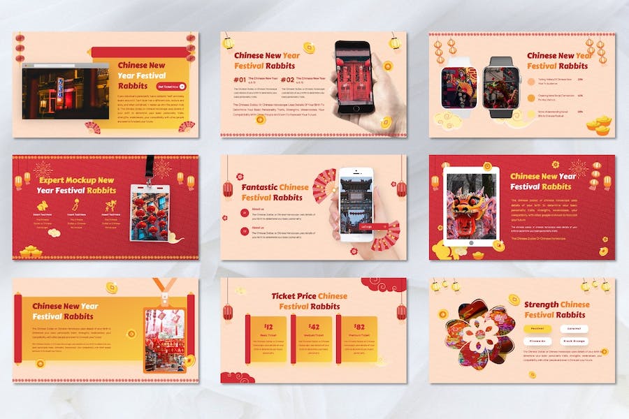 中国新年传统文化演讲Keynote模板 - 顶尖PPT