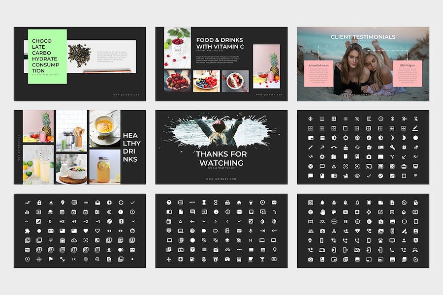 健康饮食舒适生活方式keynote模板 - 顶尖PPT