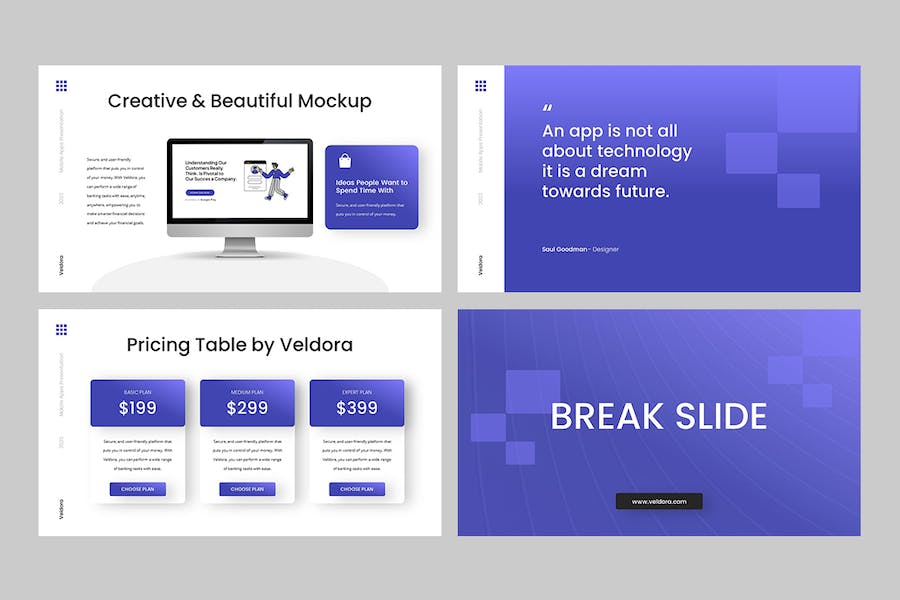 移动应用APP开发设计方案PPT模板 - 顶尖PPT