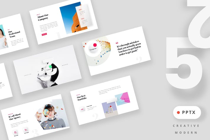 设计领域创意现代风格展示PPT模板 - 顶尖PPT