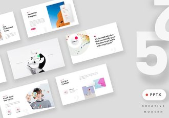 设计领域创意现代风格展示PPT模板 - 顶尖PPT