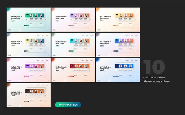 新拟态毛玻璃质感高端商务PPT模板 - 顶尖PPT