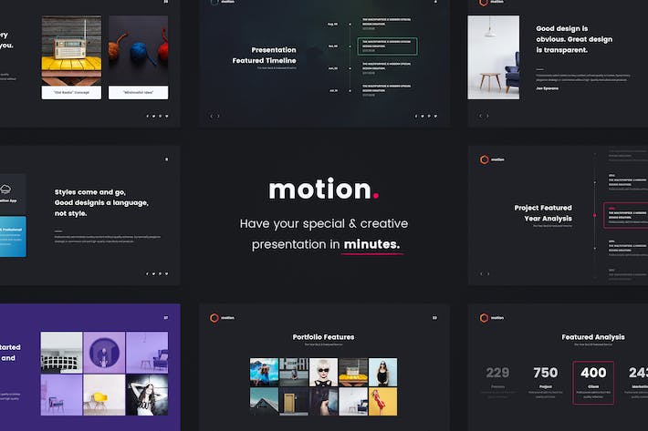 渐变彩色极简商务风格多用途keynote模板 - 顶尖PPT