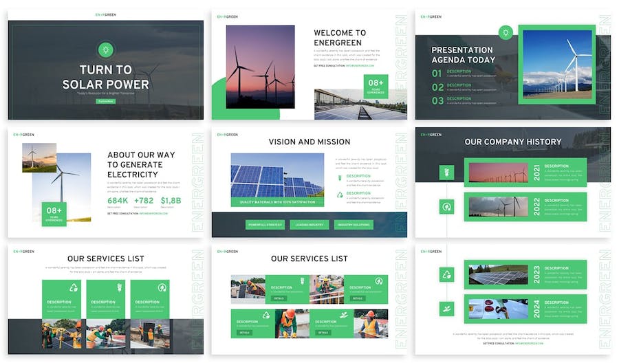 绿色能源太阳能keynote模板 - 顶尖PPT