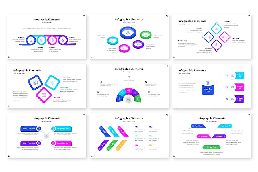 销售业绩数据统计多彩图表PPT模板 - 顶尖PPT