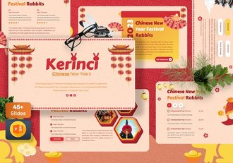 中国新年风俗传统装饰贺岁PPT模板 - 顶尖PPT