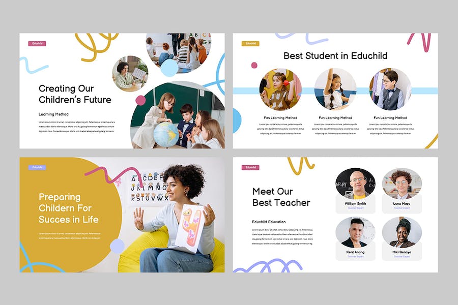 儿童早教培训教育课程学习PPT模板 - 顶尖PPT