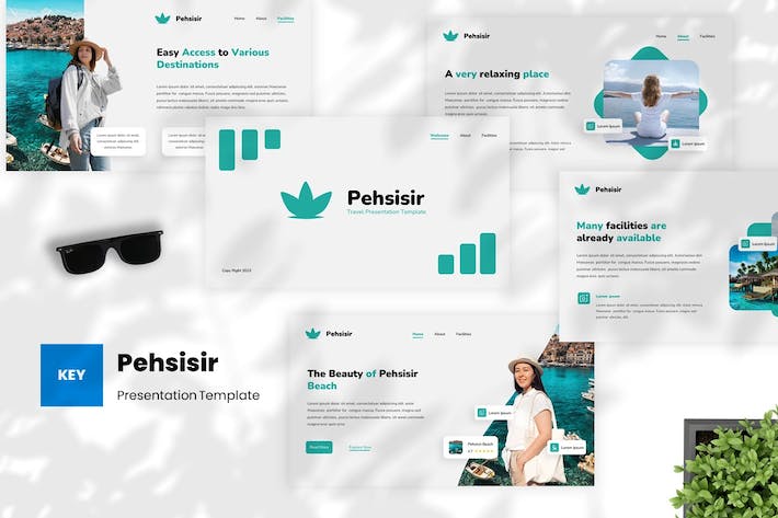 旅游目的地推介攻略方案Keynote模板 - 顶尖PPT