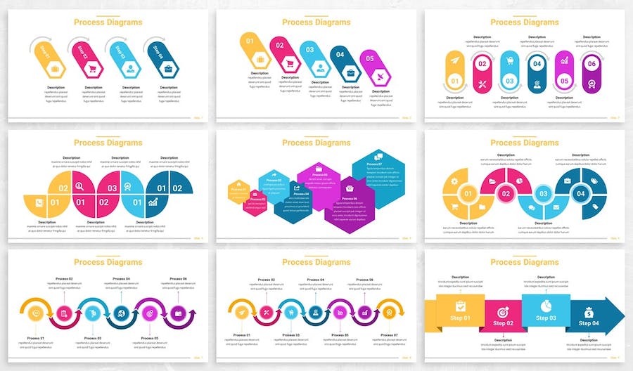 流程图表演示分析展示PPT模板 - 顶尖PPT