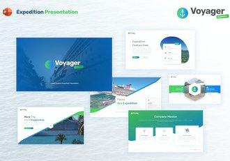 蓝绿配色商务企业介绍通用PPT模板 - 顶尖PPT