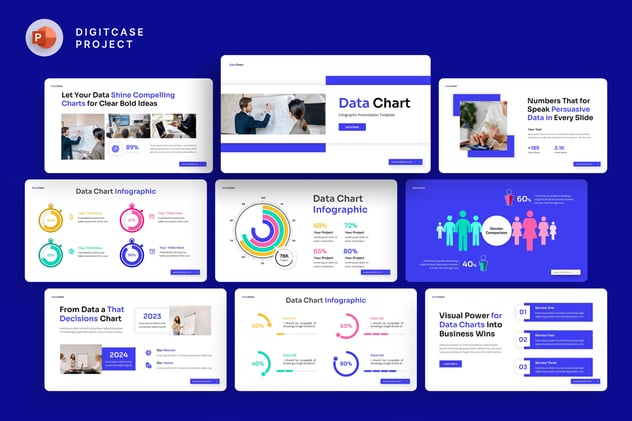 数据图形图表PPT模板 - 顶尖PPT