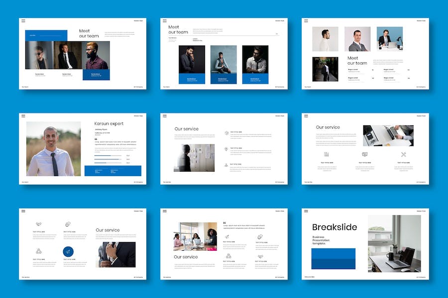 蓝色商务企业项目介绍推广Keynote模板 - 顶尖PPT