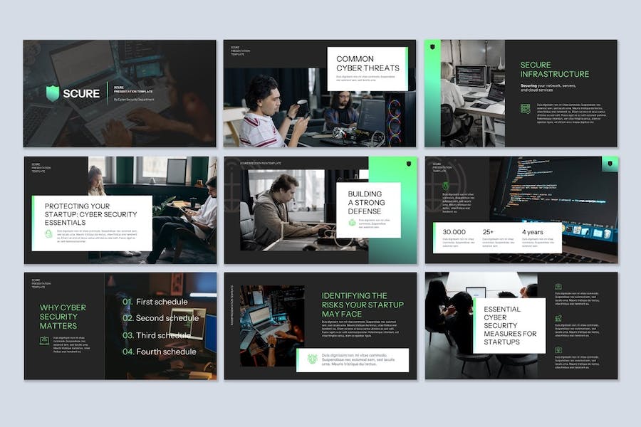 网络安全讲述展示服务应用推介Keynote模板 - 顶尖PPT