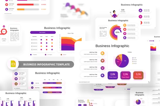 商业信息图形图表PPT模板 - 顶尖PPT