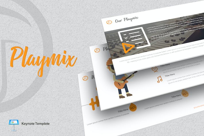 音乐播放器产品功能展示Keynote模板 - 顶尖PPT