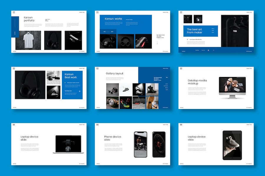 蓝色商务企业项目介绍推广Keynote模板 - 顶尖PPT