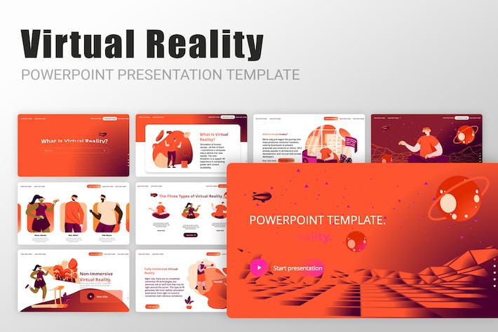 国外虚拟现实VR技术展示高级PPT模板 - 顶尖PPT