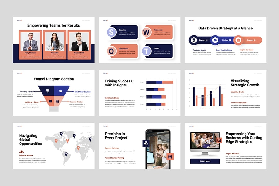 传统商业提案PPT模板 - 顶尖PPT