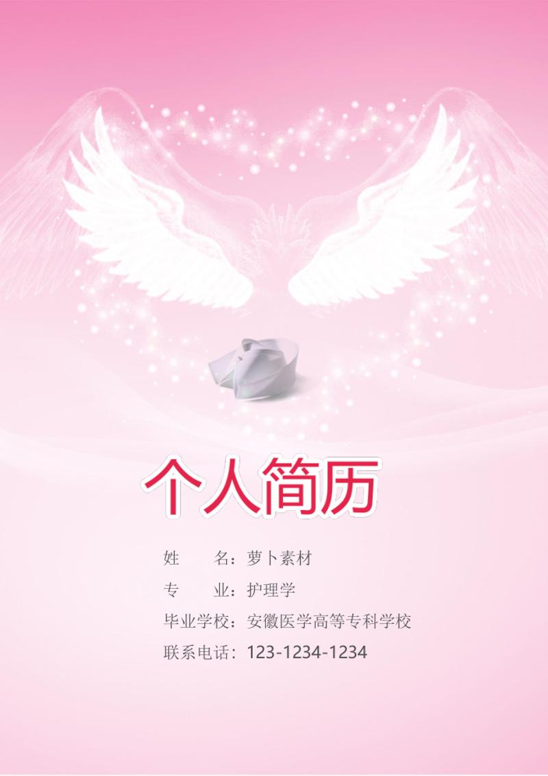 护理护士个人简历自荐信模板 - 顶尖PPT
