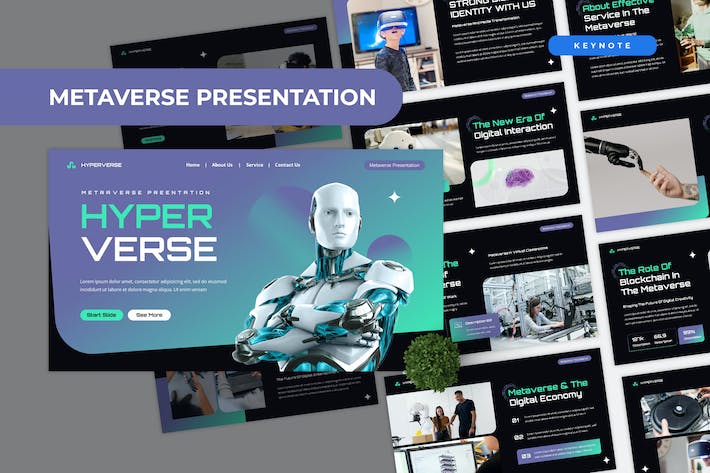 元宇宙科技未来发展趋势Keynote模板 - 顶尖PPT
