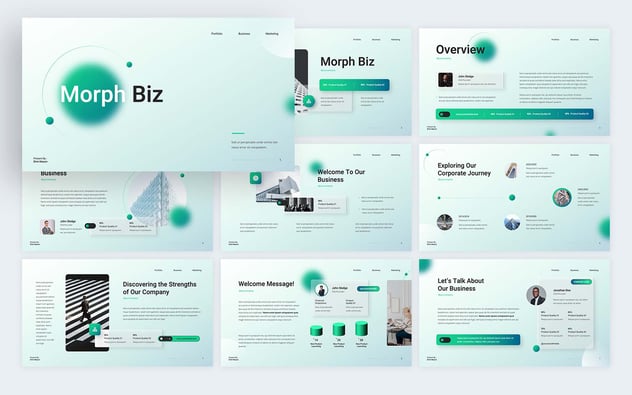 新拟态毛玻璃质感高端商务PPT模板 - 顶尖PPT