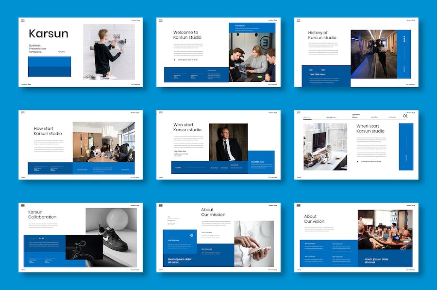 蓝色商务企业项目介绍推广Keynote模板 - 顶尖PPT