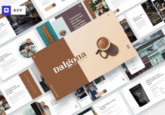 咖啡行业咖啡店主题keynote模板 - 顶尖PPT