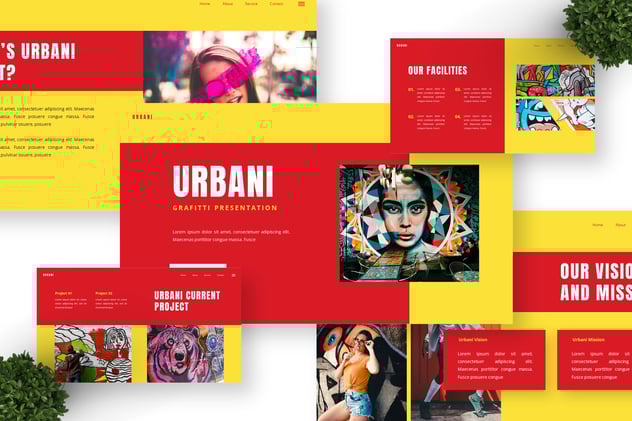 城市涂鸦风格PPT模板 - 顶尖PPT