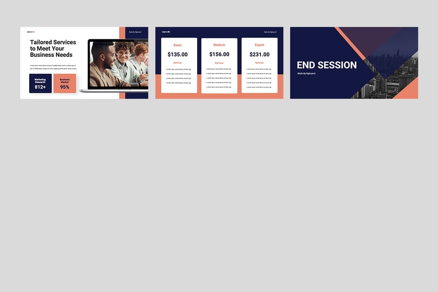 传统商业提案PPT模板 - 顶尖PPT