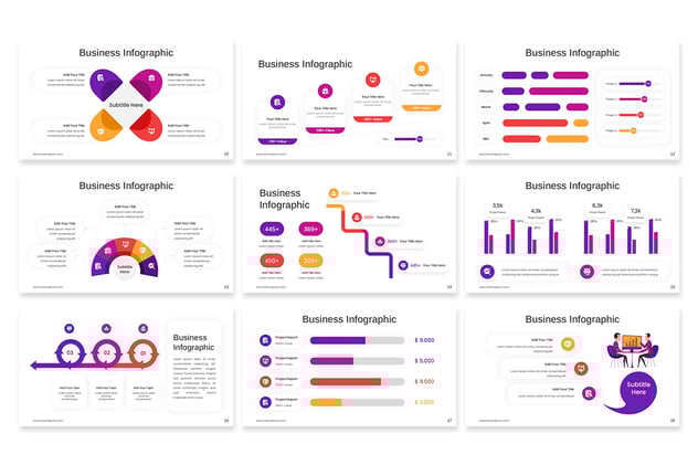商业信息图形图表PPT模板 - 顶尖PPT