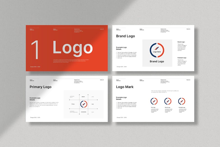 欧美极简风格品牌指南Keynote模板 - 顶尖PPT