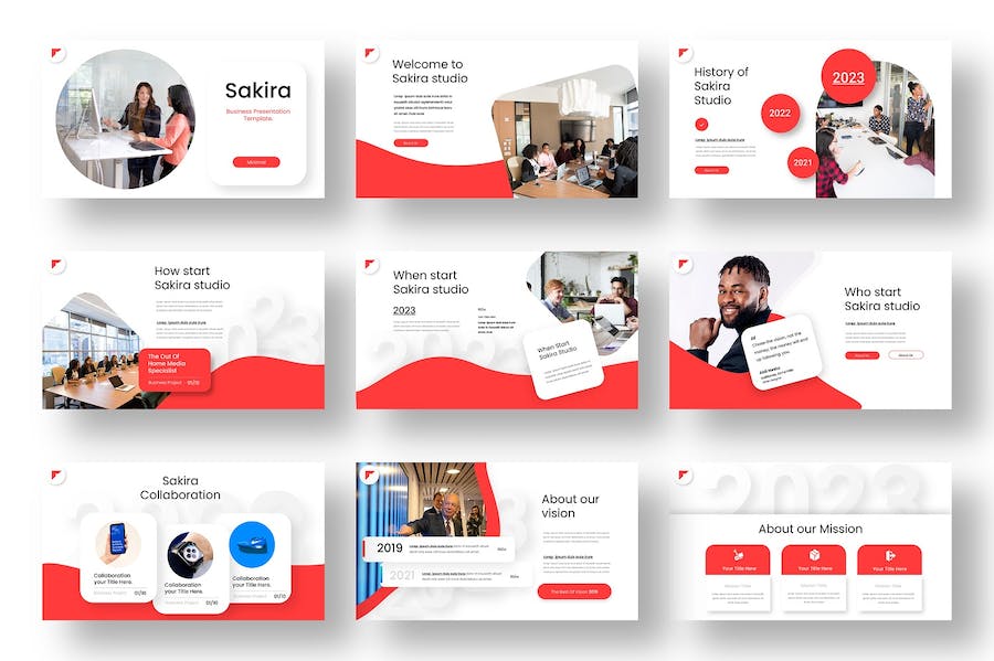 红色简约大气商业计划企业合作团队介绍商务通用keynote模板 - 顶尖PPT
