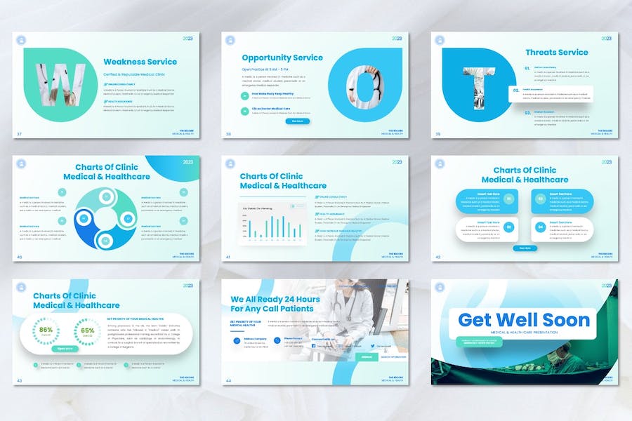 医疗健康行业解决方案Keynote模板 - 顶尖PPT