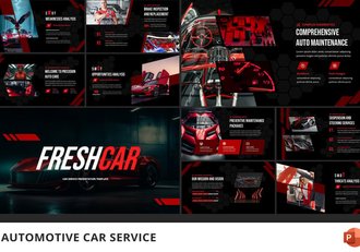 汽车服务业务全面介绍展示PPT模板 - 顶尖PPT