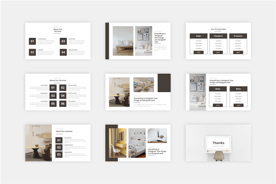 不动产房屋内部展示PowerPoint模板 - 顶尖PPT