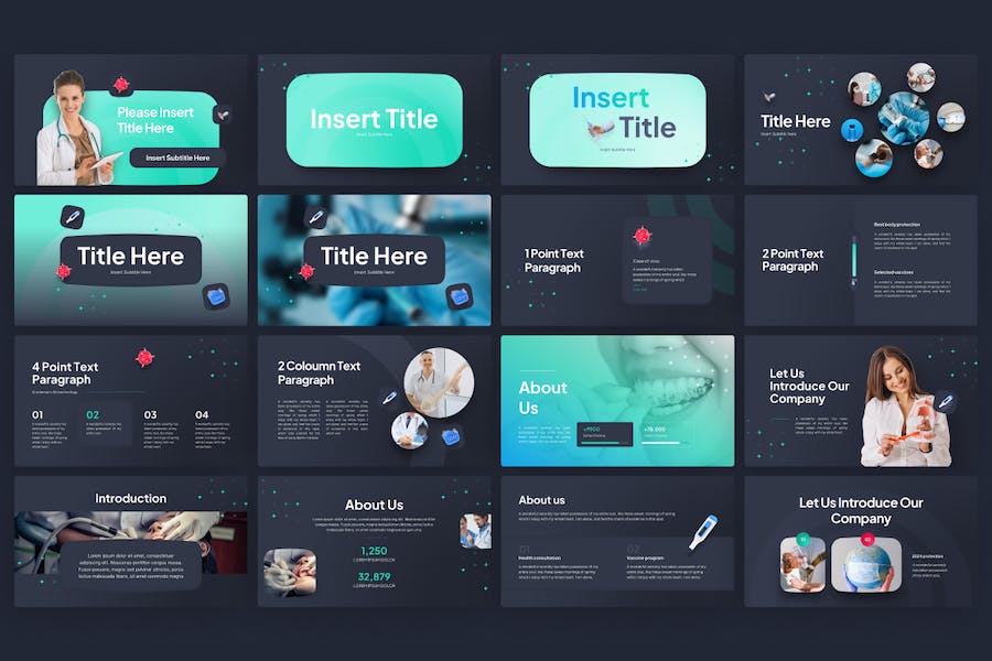 高端医疗行业医疗保健养生公司简介PPT模板 - 顶尖PPT