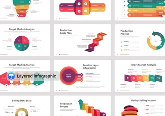 分层信息图形keynote模板 - 顶尖PPT