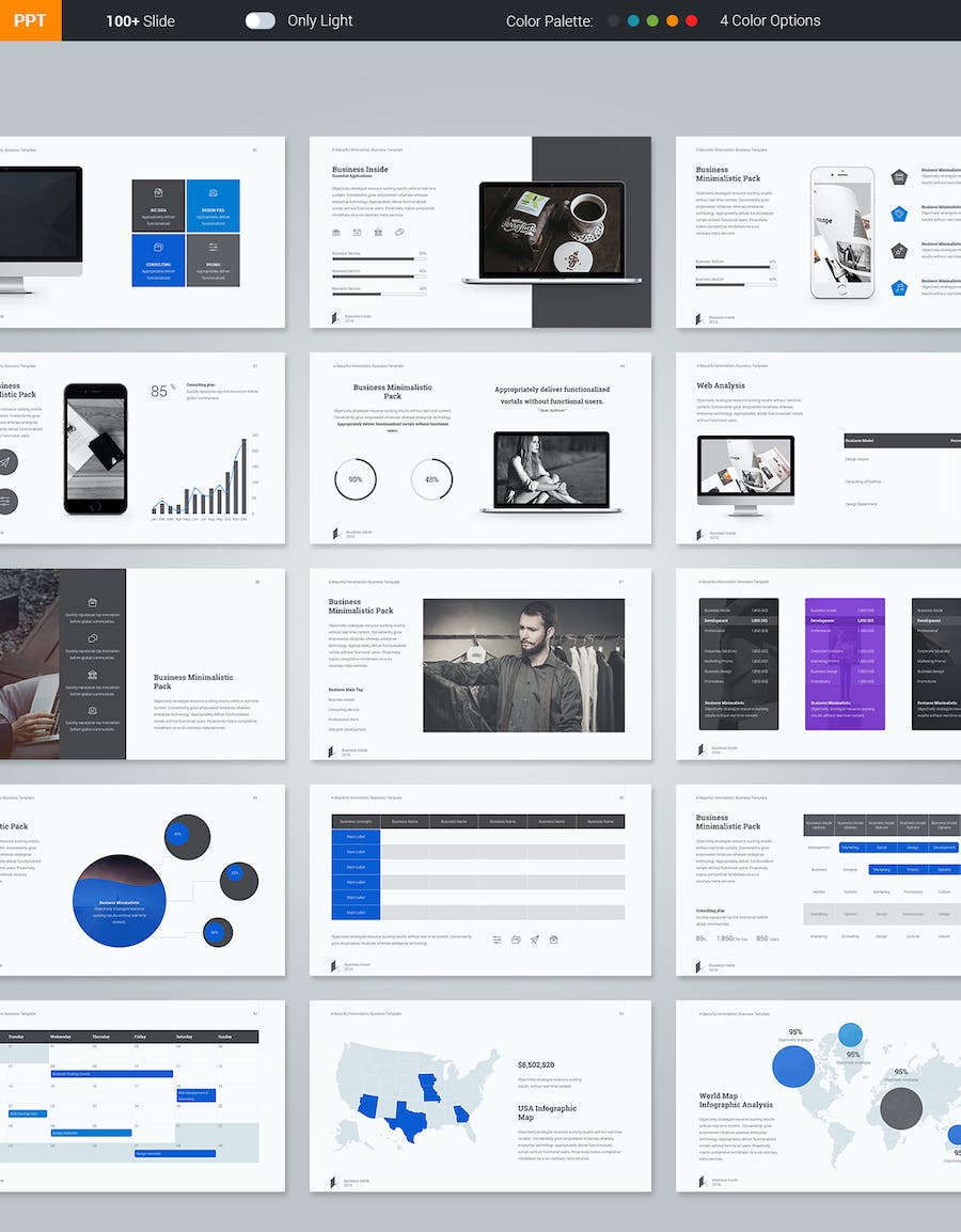 国外简约风格商务工作计划总结通用PPT模板 - 顶尖PPT