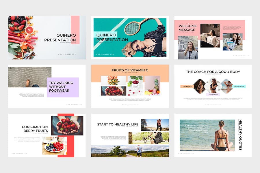 健康饮食舒适生活方式keynote模板 - 顶尖PPT