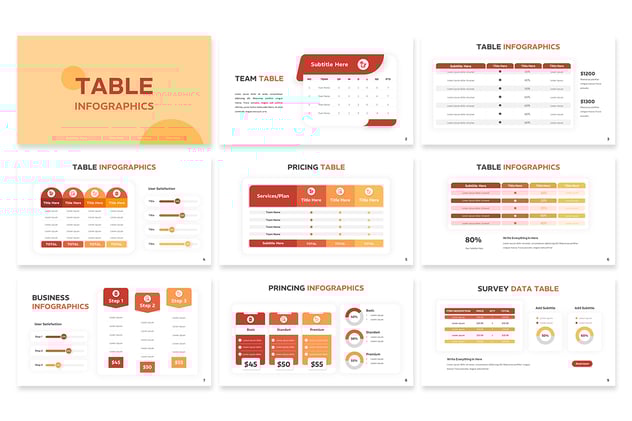 表格数据可视化演示PPT模板 - 顶尖PPT