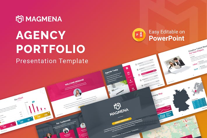 公司作品集展示PPT模板 - 顶尖PPT