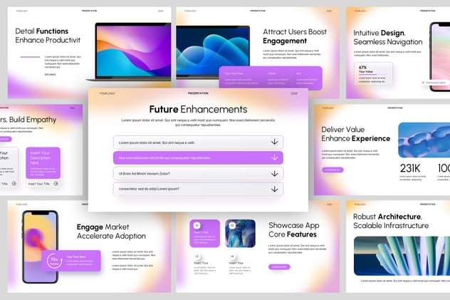 创意应用软件APP展示PPT模板 - 顶尖PPT