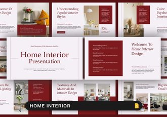 家居室内装修设计案例展示PPT模板 - 顶尖PPT