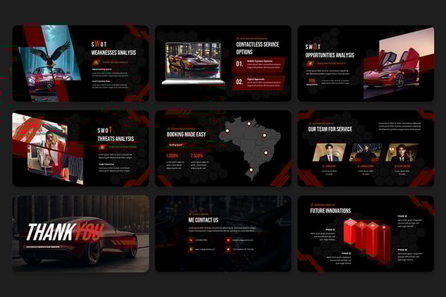 汽车服务业务全面介绍展示PPT模板 - 顶尖PPT