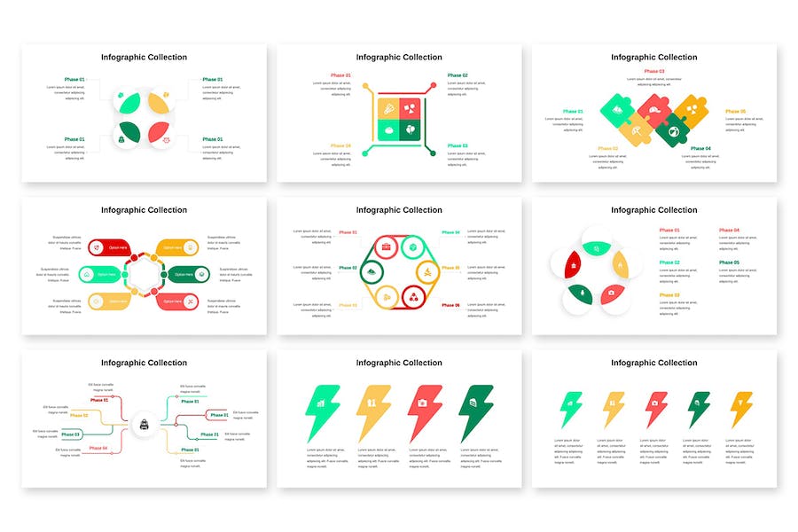 创意彩色信息图表Keynote模板 - 顶尖PPT