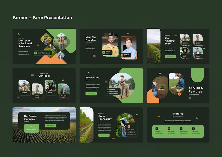 农业农民种植技术推广展示PPT模板 - 顶尖PPT