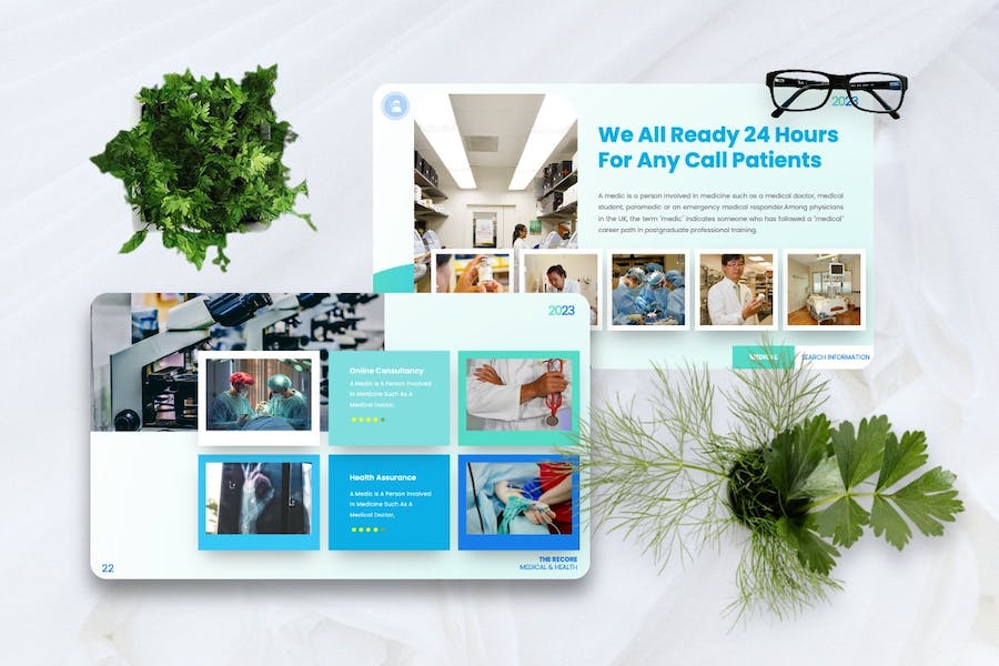 医疗健康行业解决方案Keynote模板 - 顶尖PPT