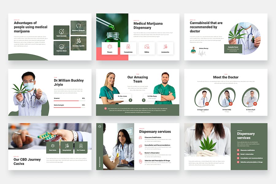 医用大麻相关知识科普展示PPT模板 - 顶尖PPT